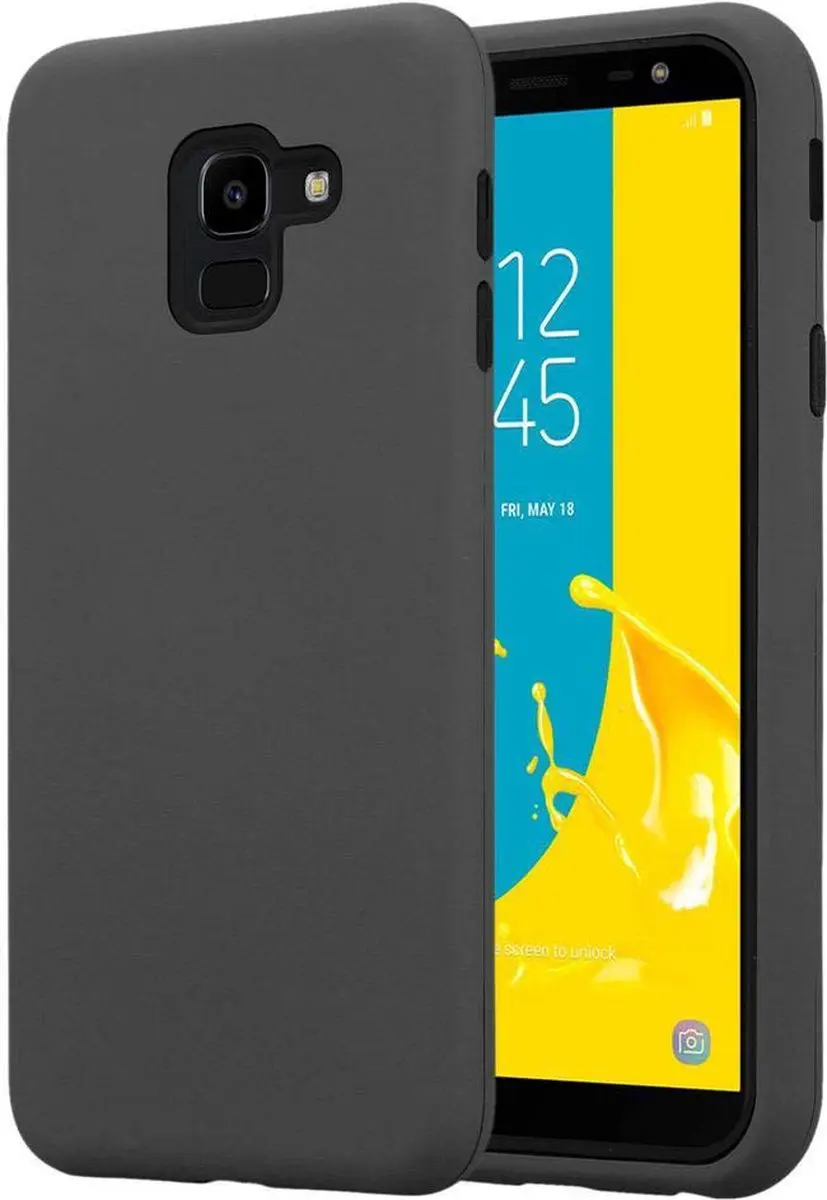 Cadorabo Hoesje geschikt voor Samsung Galaxy J6 2018 in KWART GRIJS