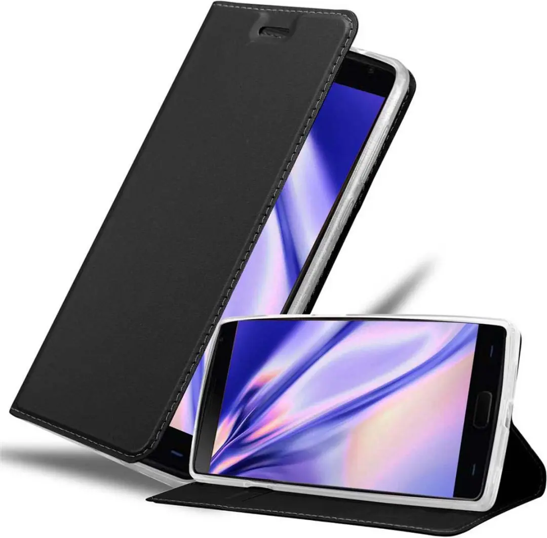 Cadorabo Hoesje geschikt voor OnePlus 2 in CLASSY ZWART