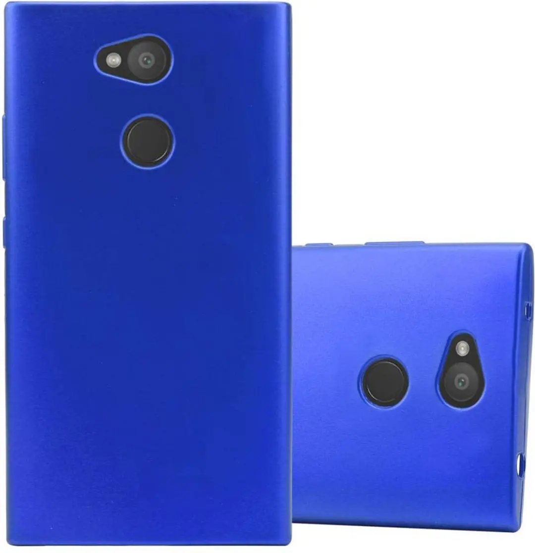 Cadorabo Hoesje geschikt voor Sony Xperia L2 in METAAL BLAUW
