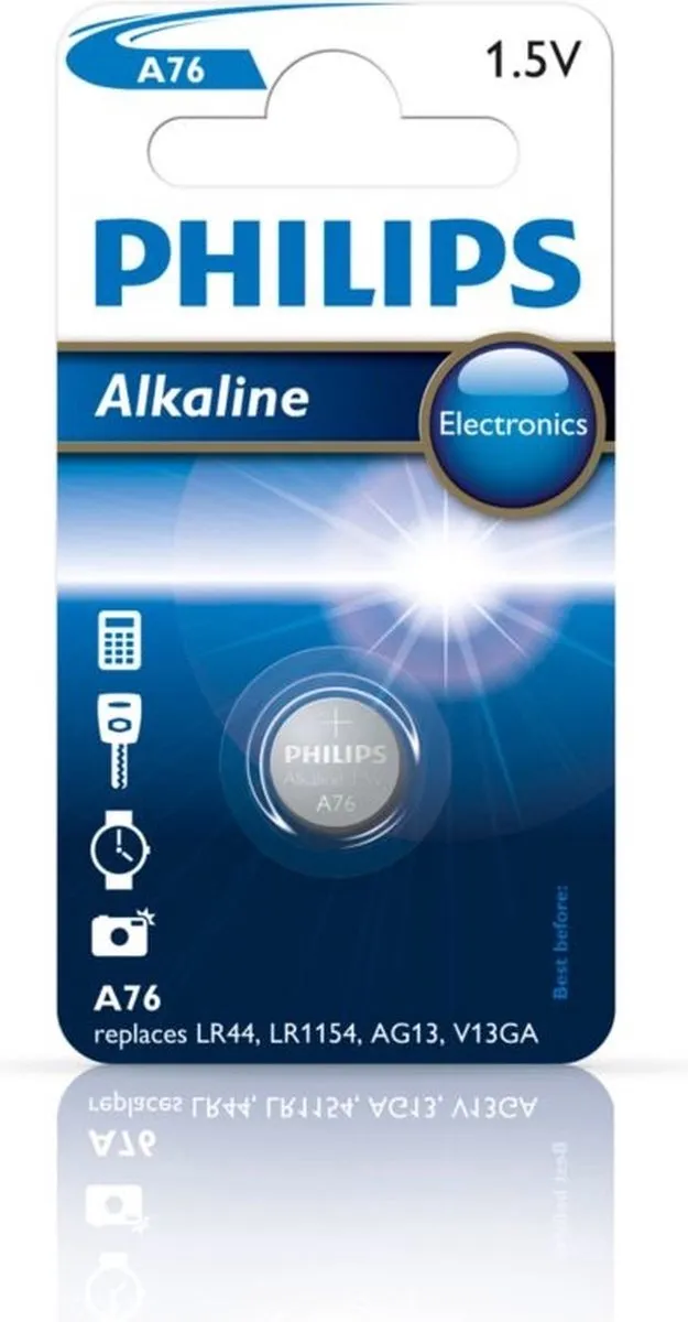 Philips A76/01B Knoopcel Alkaline