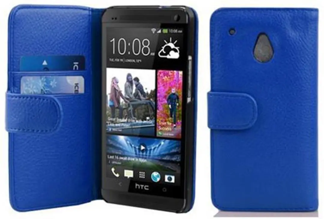 Cadorabo Hoesje geschikt voor HTC ONE M4 MINI in KONINGSBLAUW