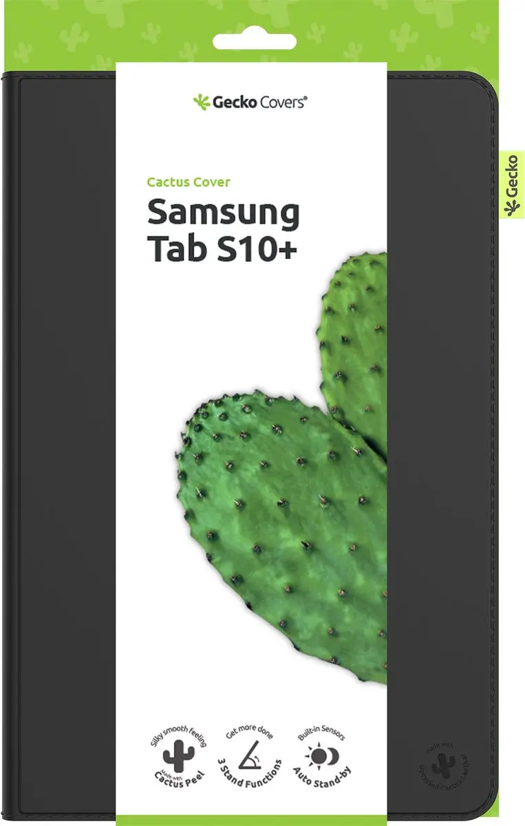 Gecko Covers Cactus Hoes Galaxy Tab S10+ / S9+ - Zwart - afbeelding 5 van 6