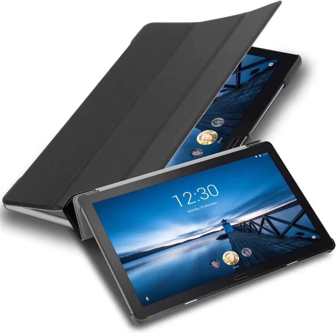 Cadorabo Tablet Hoesje geschikt voor Lenovo Tab P10 (10.1 Zoll) in SATIJN ZWART