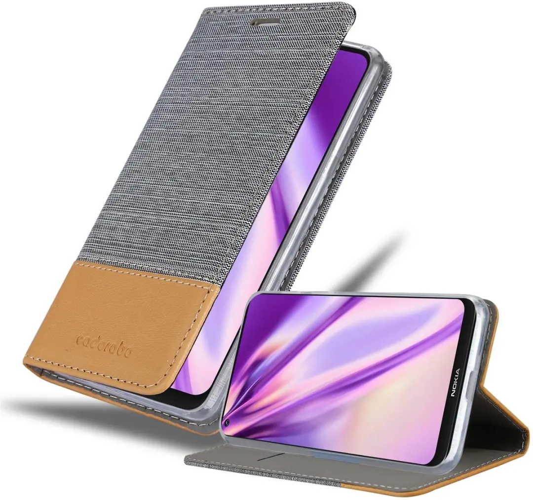 Cadorabo Hoesje geschikt voor Nokia 8.3 in LICHTGRIJS BRUIN