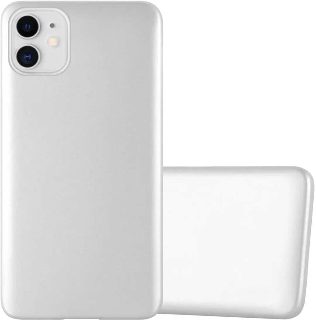 Cadorabo Hoesje geschikt voor Apple iPhone 11 in METALLIC ZILVER