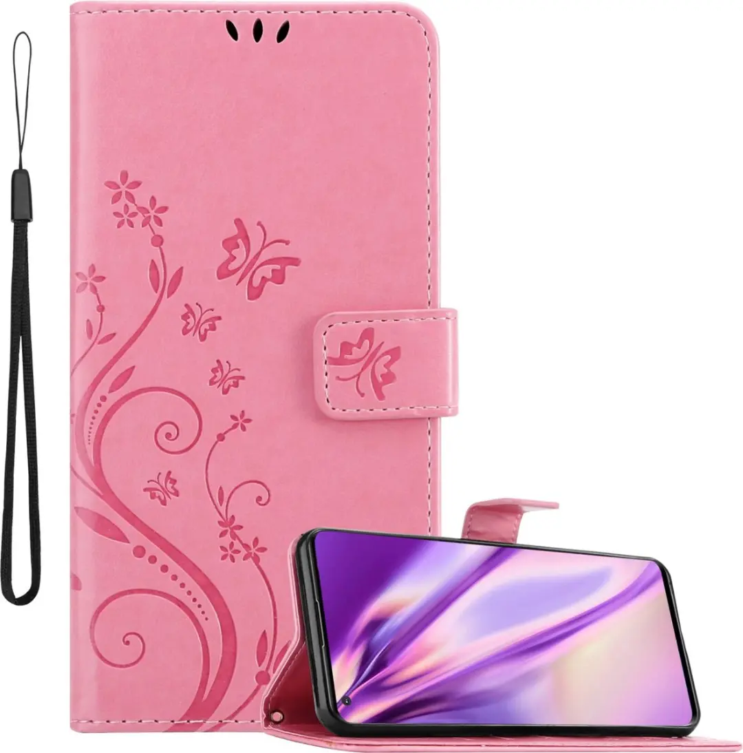Cadorabo Hoesje geschikt voor Oppo FIND X3 PRO in BLOEMEN ROZE