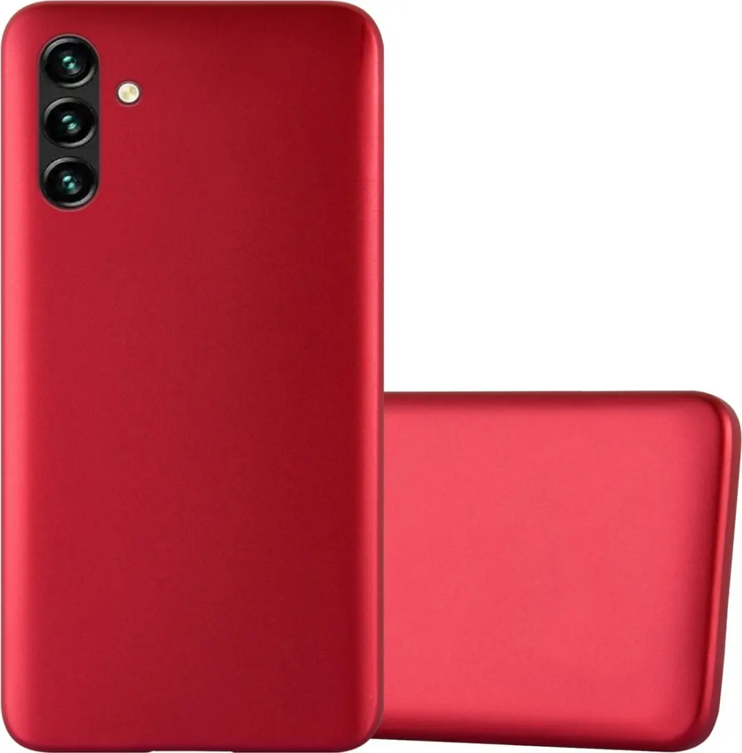 Cadorabo Hoesje geschikt voor Samsung Galaxy A13 5G in METALLIC ROOD
