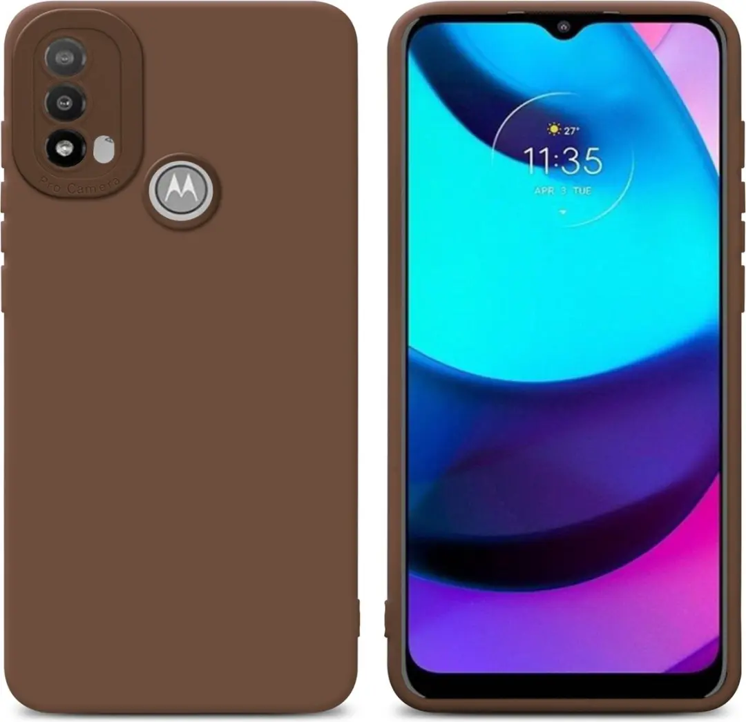Cadorabo Hoesje geschikt voor Motorola MOTO E20 in FLUID BRUIN