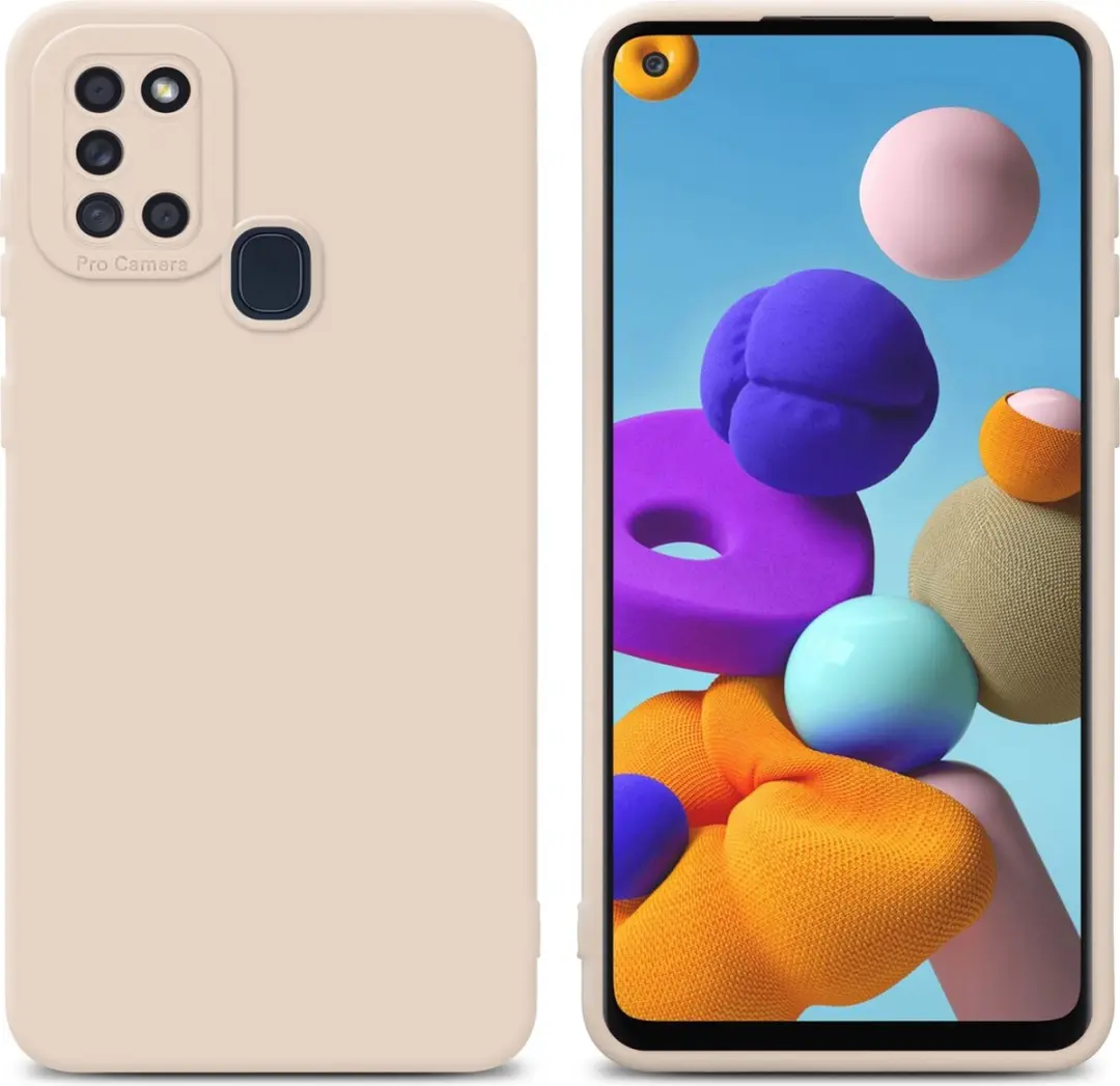 Cadorabo Hoesje geschikt voor Samsung Galaxy A21s in FLUID CREAM