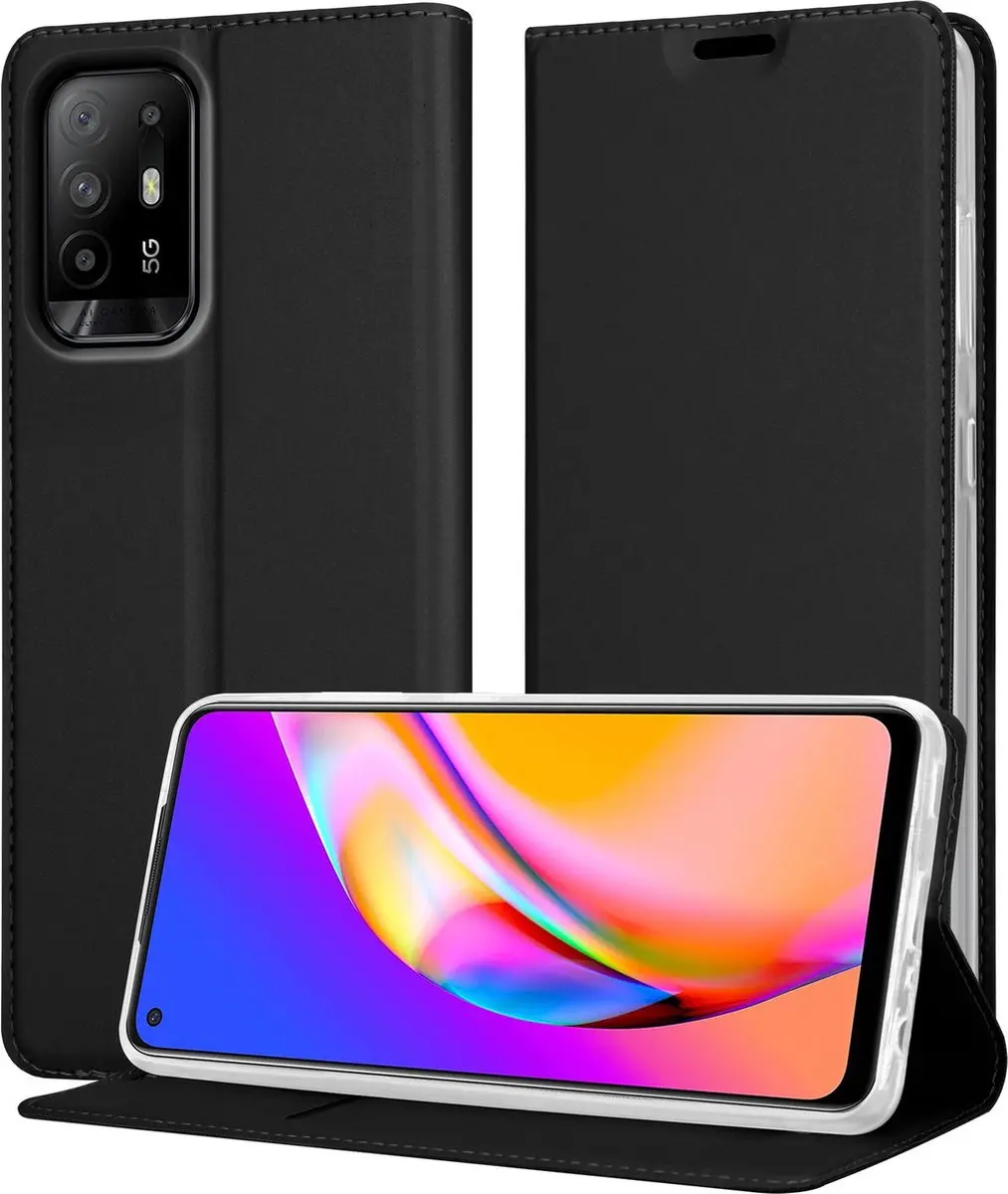 Cadorabo Hoesje geschikt voor Oppo A94 5G in CLASSY ZWART