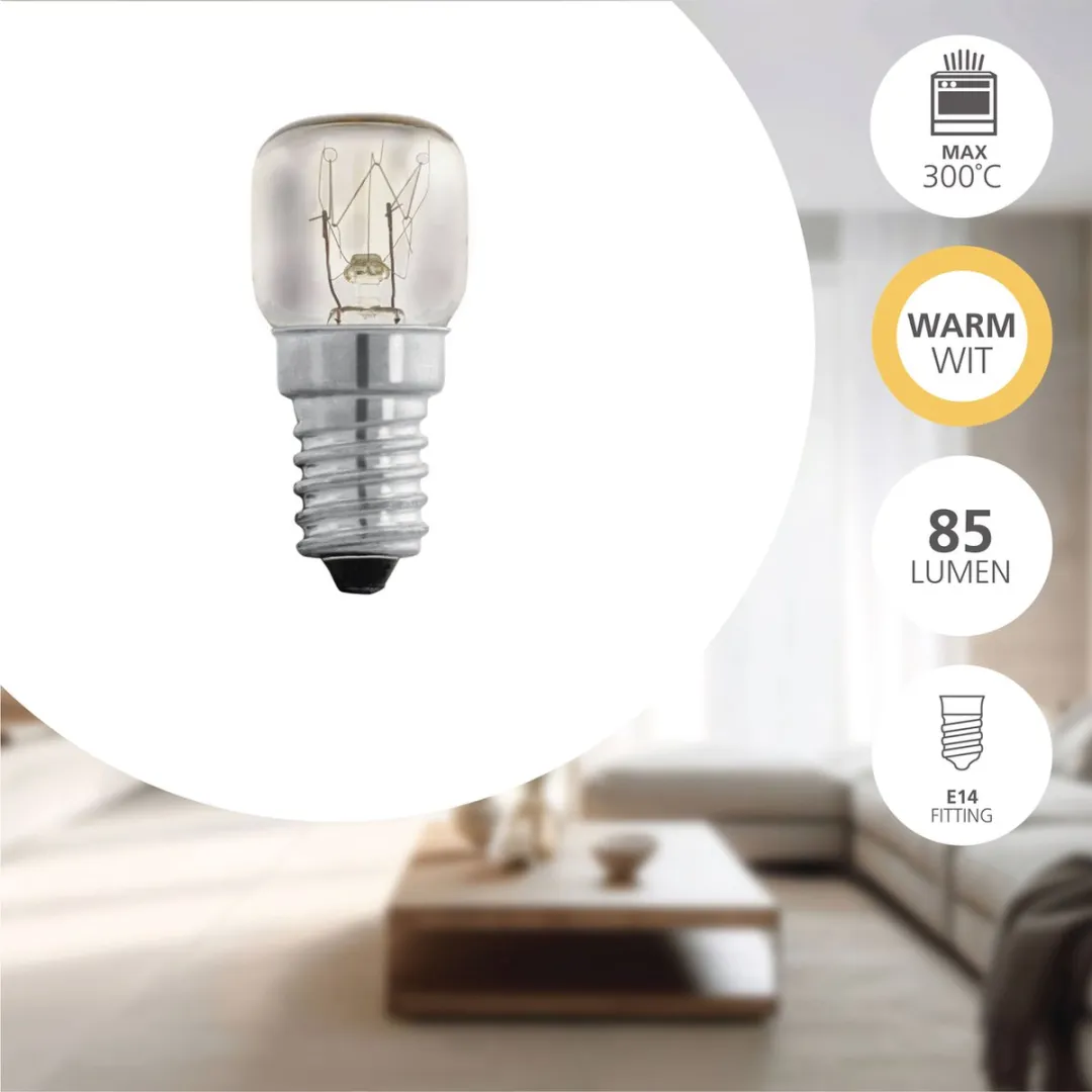 Eglo E14 Ovenlamp 15W 300°C - Helder Glas
