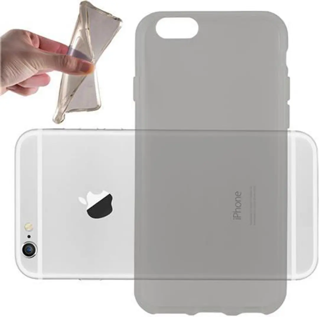 Cadorabo Hoesje geschikt voor Apple iPhone 6 PLUS / 6S PLUS in TRANSPARANT ZWART