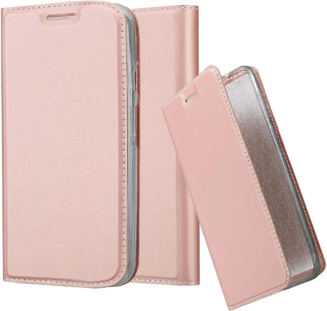 Cadorabo Hoesje geschikt voor Motorola MOTO G2 in CLASSY ROSE GOUD