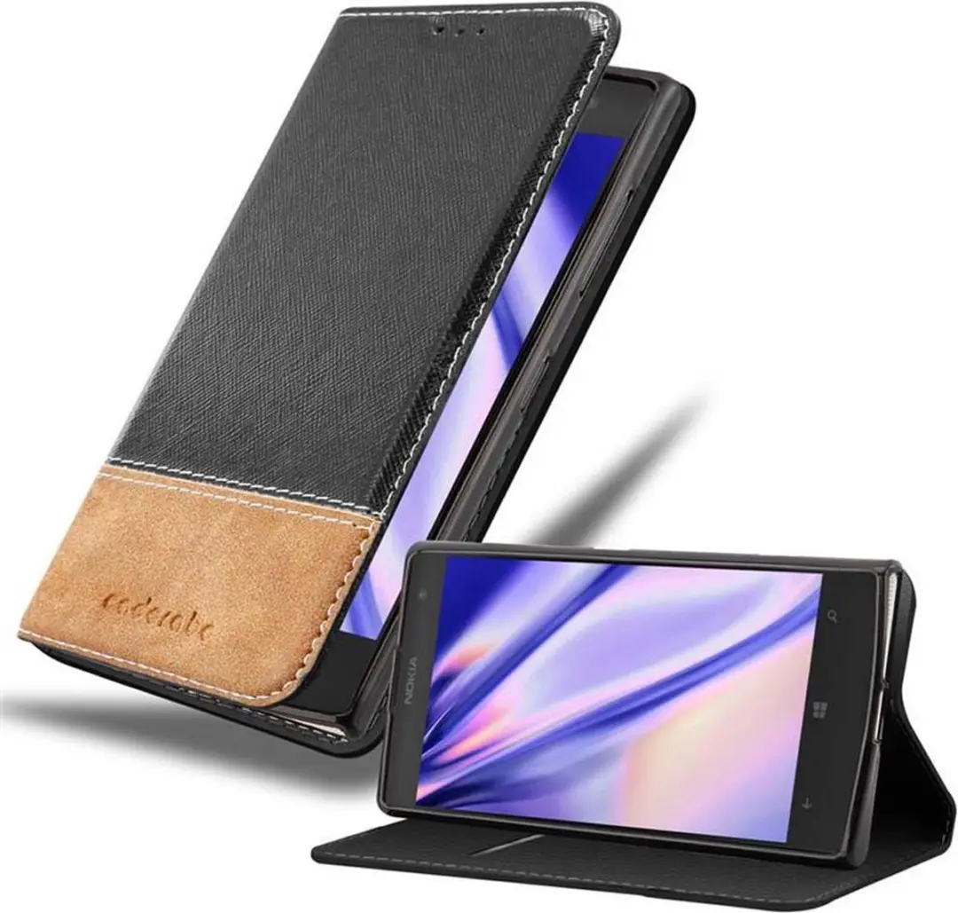 Cadorabo Hoesje geschikt voor Nokia Lumia 1020 in ZWART BRUIN