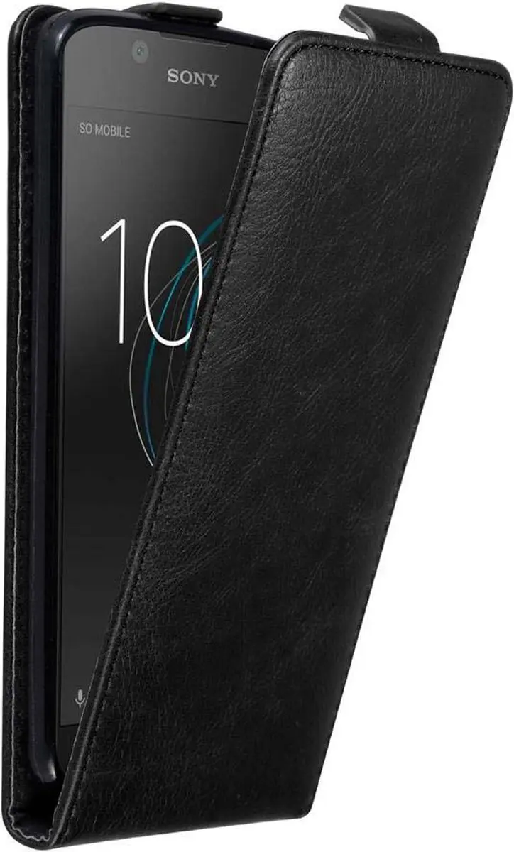 Cadorabo Hoesje geschikt voor Sony Xperia L1 in ZWARTE NACHT
