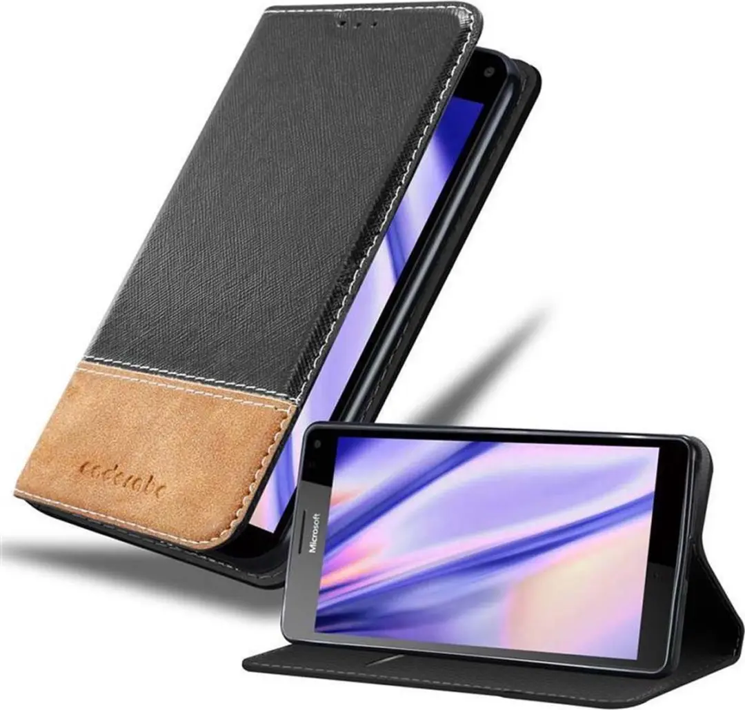 Cadorabo Hoesje geschikt voor Nokia Lumia 950 XL in ZWART BRUIN