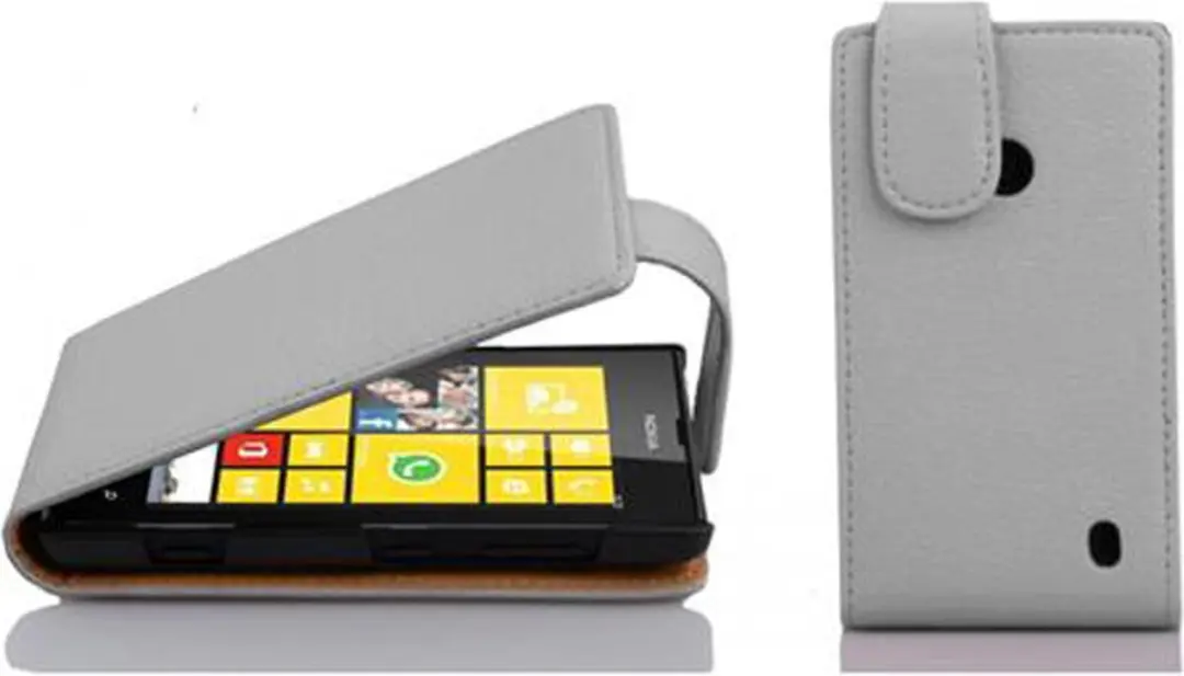 Cadorabo Hoesje geschikt voor Nokia Lumia 520 / 521 in MAGNESIUM WIT