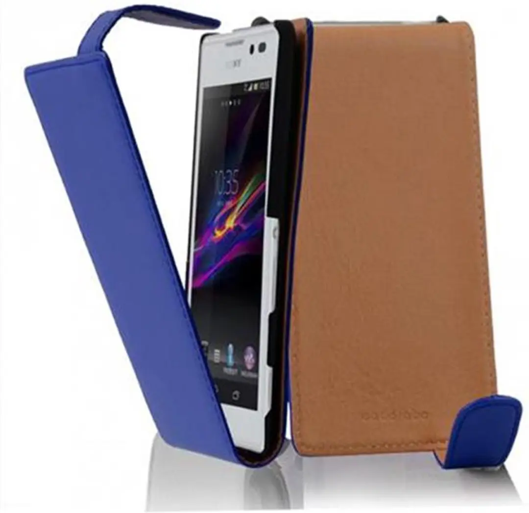 Cadorabo Hoesje geschikt voor Sony Xperia C in BRILJANT BLAUW
