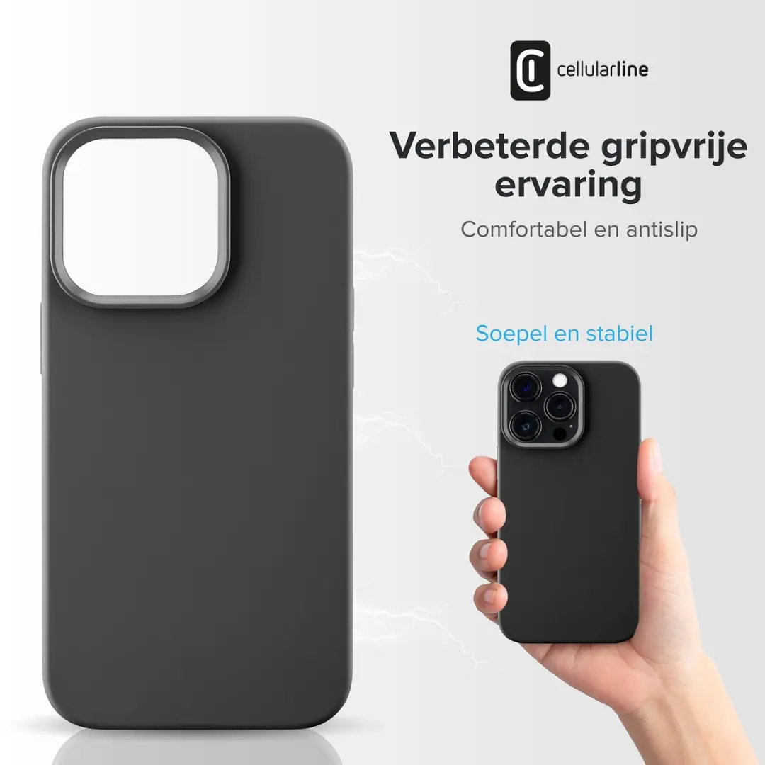 Cellularline Sensation Hoesje iPhone 16 Pro - Zwart - afbeelding 5 van 6