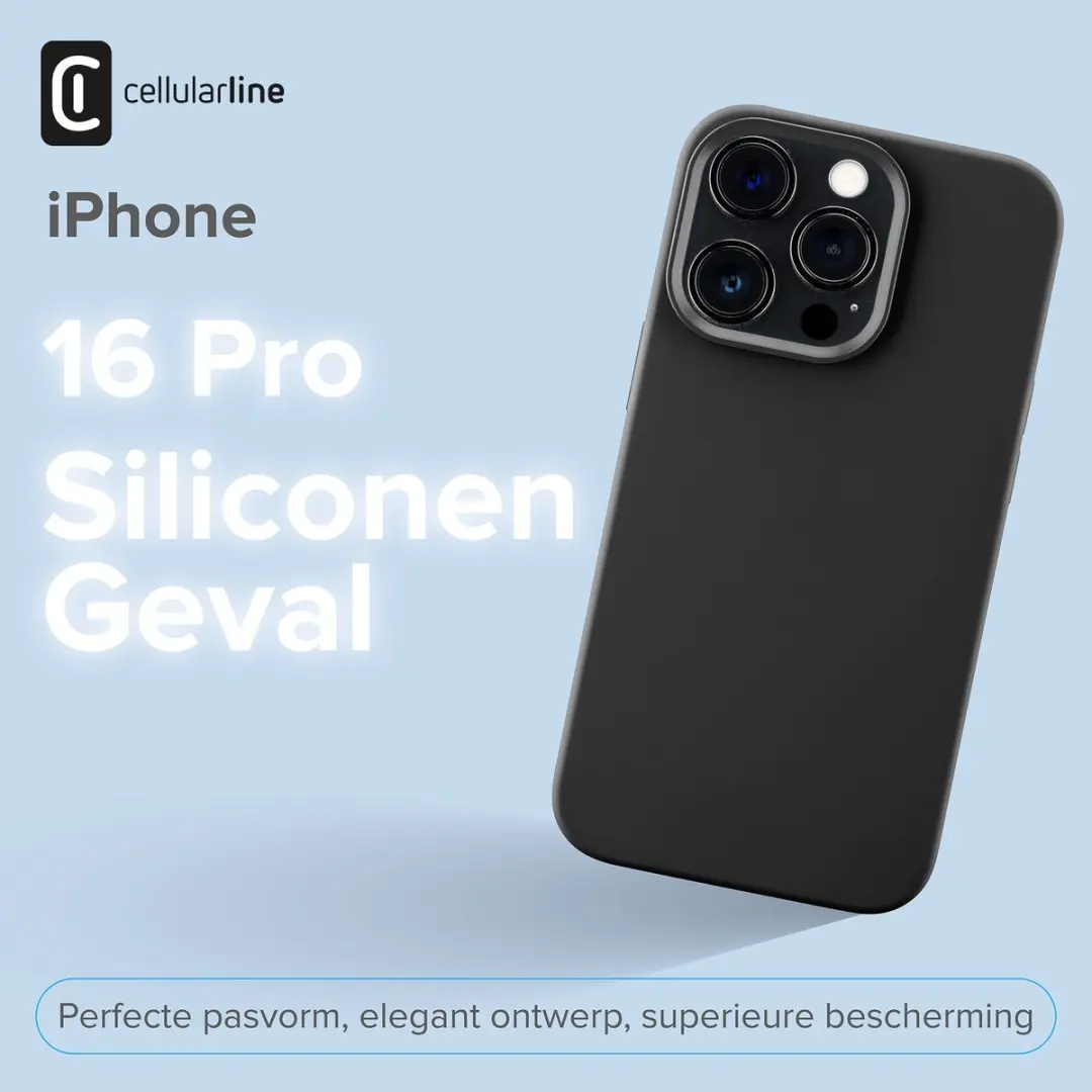 Cellularline Sensation Hoesje iPhone 16 Pro - Zwart - afbeelding 2 van 6
