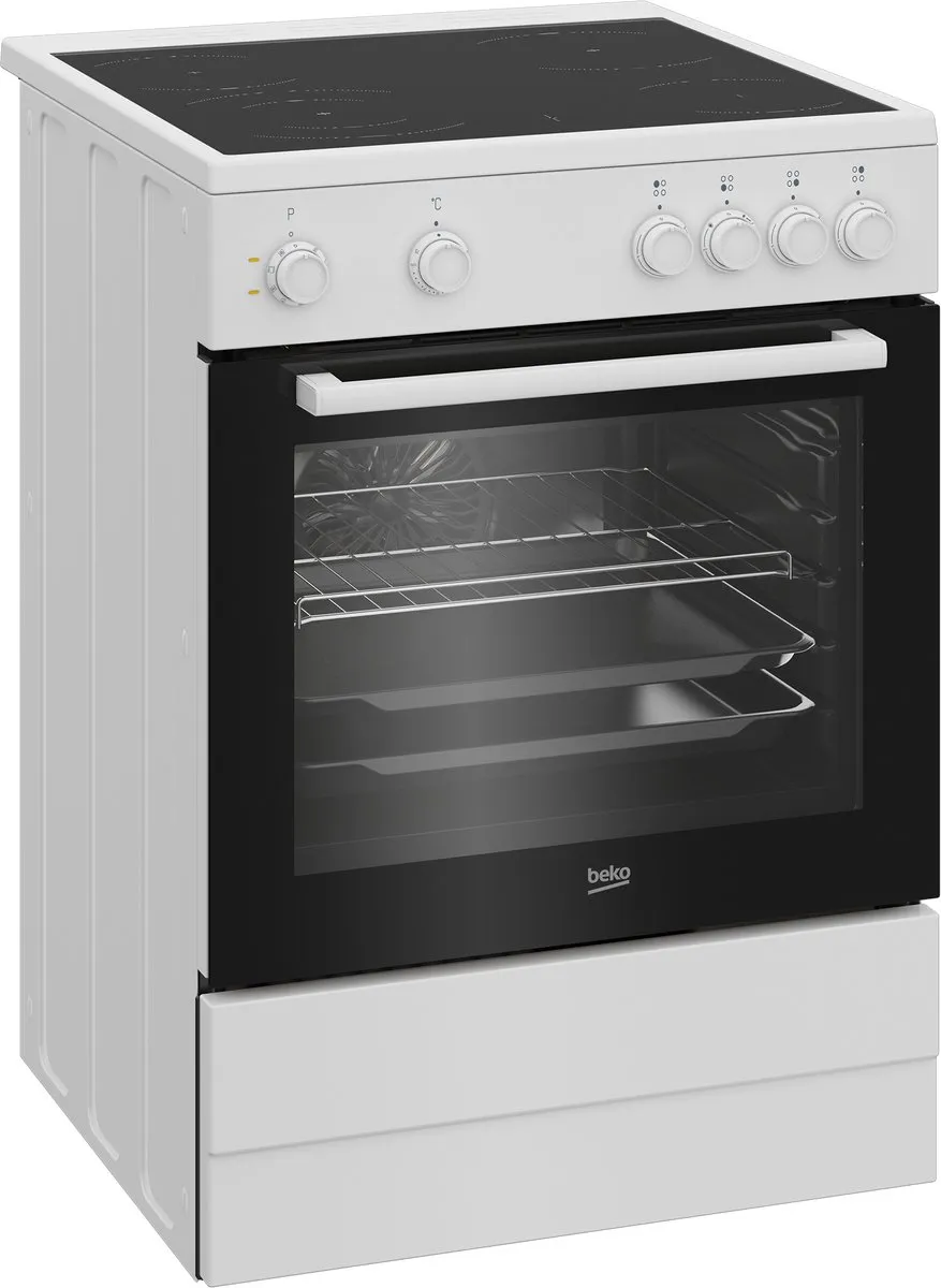 Beko FBM6701W Vrijstaand Keramisch Fornuis - 4 Kookzones - 1 Oven - afbeelding 6 van 6
