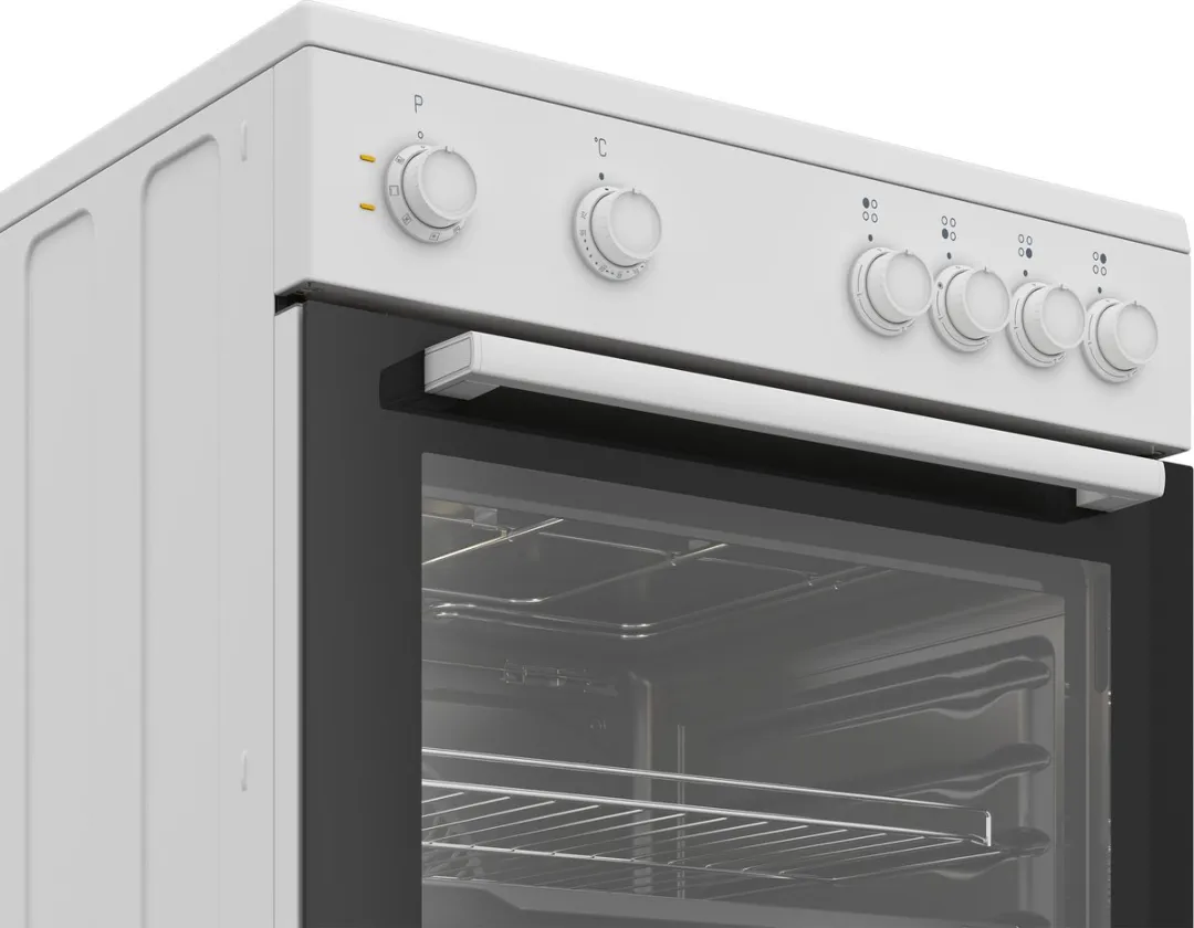 Beko FBM6701W Vrijstaand Keramisch Fornuis - 4 Kookzones - 1 Oven