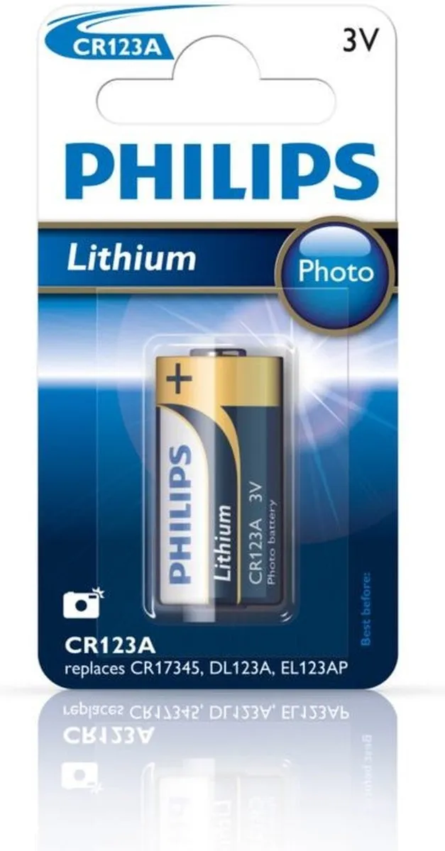 Philips CR123A Lithium Batterij 1500mAh