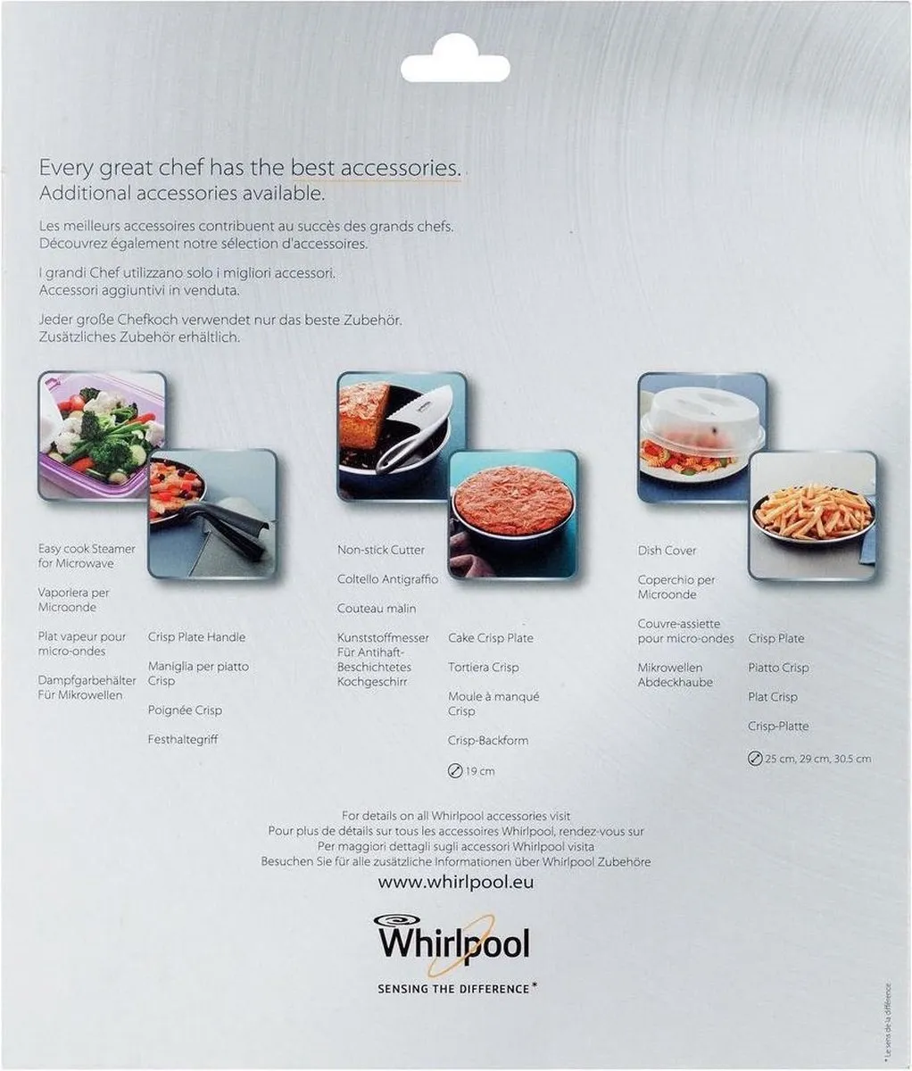 Whirlpool Wpro AVM280 CRISP Familieschaal - Ø26-28cm - Zwart