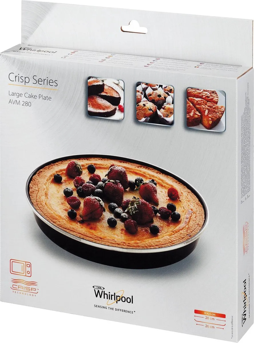 Whirlpool Wpro AVM280 CRISP Familieschaal - Ø26-28cm - Zwart