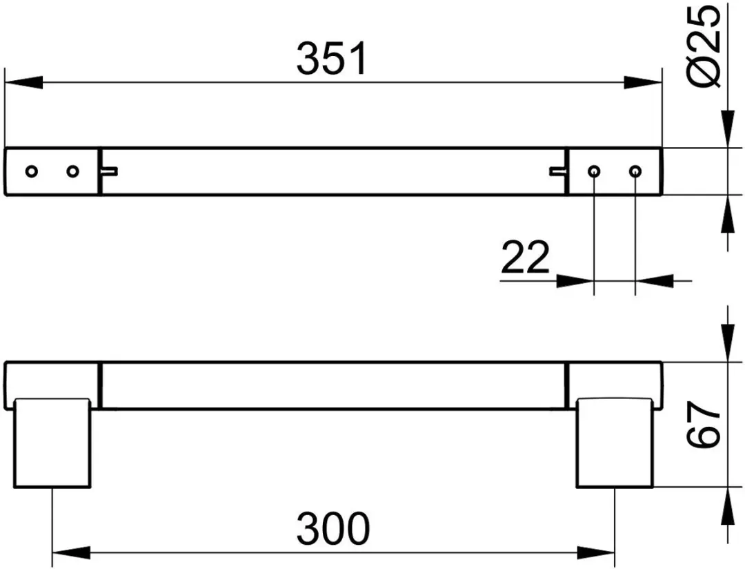 Keuco Plan Handgreep 35cm - Verchroomd - afbeelding 3 van 6