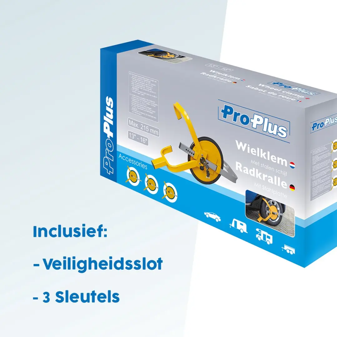ProPlus Wielklem - Stalen Schijf - 13 t/m 16 inch - Geel - afbeelding 4 van 6