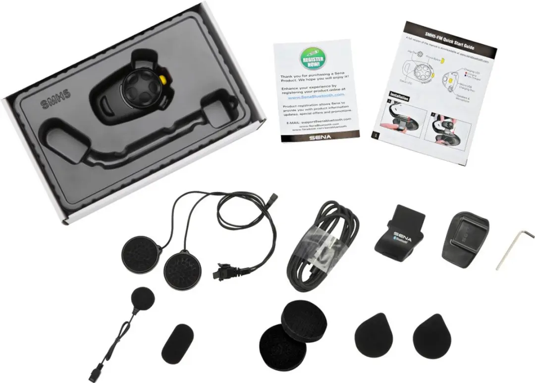 Sena SMH5D-FM-10 Bluetooth Headset Set van 2 - Zwart - afbeelding 2 van 6