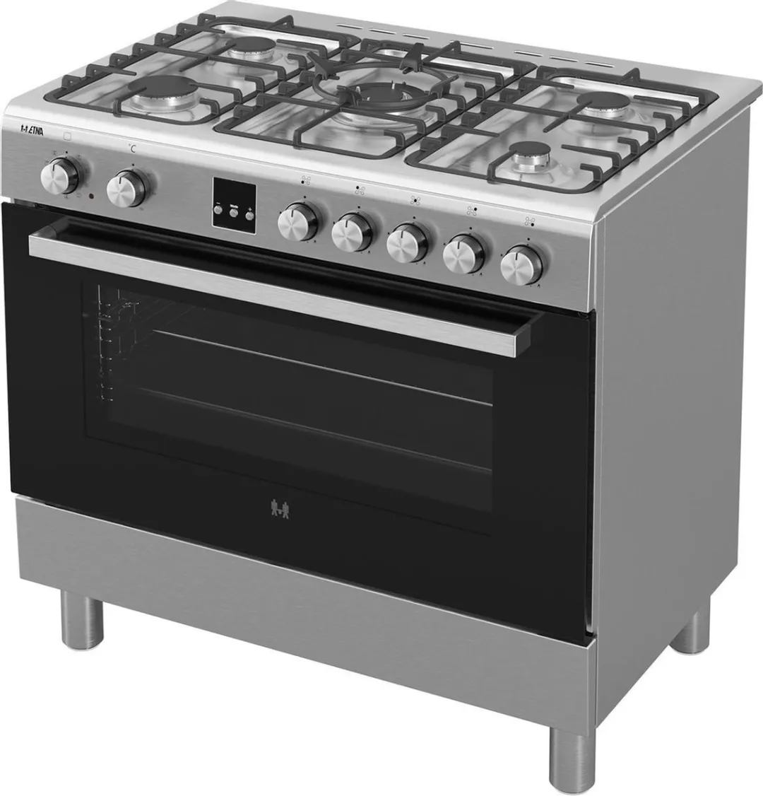 Etna FG190RVS Gas/elektro fornuis 5 kookzones - RVS