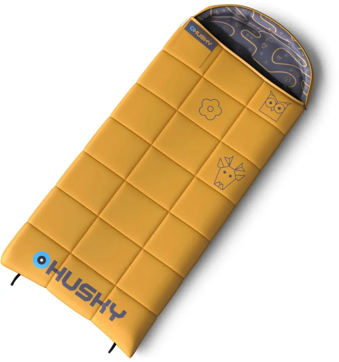Husky dekenslaapzak Gizmo Kids 2024 -5°C Mustard 170 x 70 cm