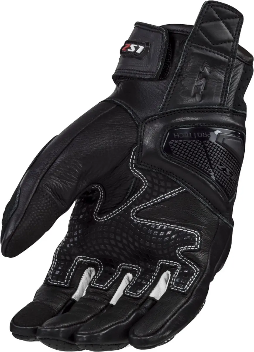 LS2 Spark 2 Leather Motorhandschoenen - Zwart/Wit - S - afbeelding 2 van 6