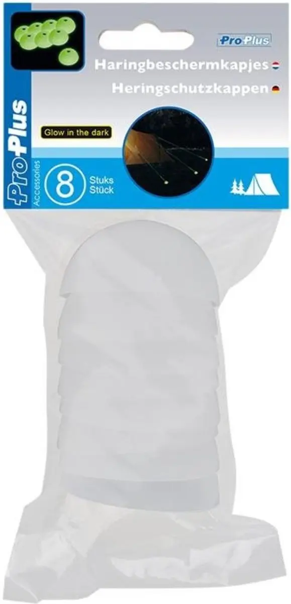 ProPlus Haringbeschermkapjes Glow in the Dark - 8 stuks - afbeelding 4 van 5