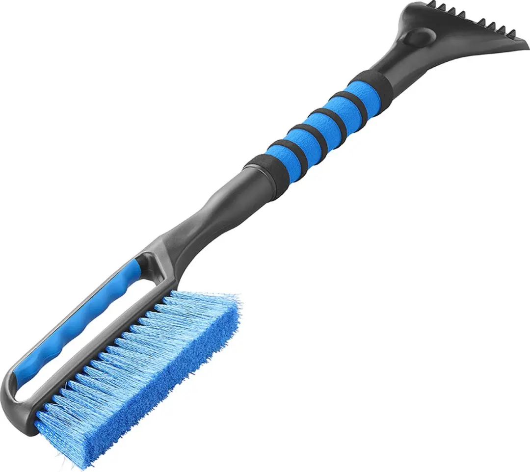 ProPlus Sneeuwborstel met IJskrabber 66 cm – Voor Auto, Bus en Camper – Afneembare Krabber met Softgrip – Blauw/Zwart