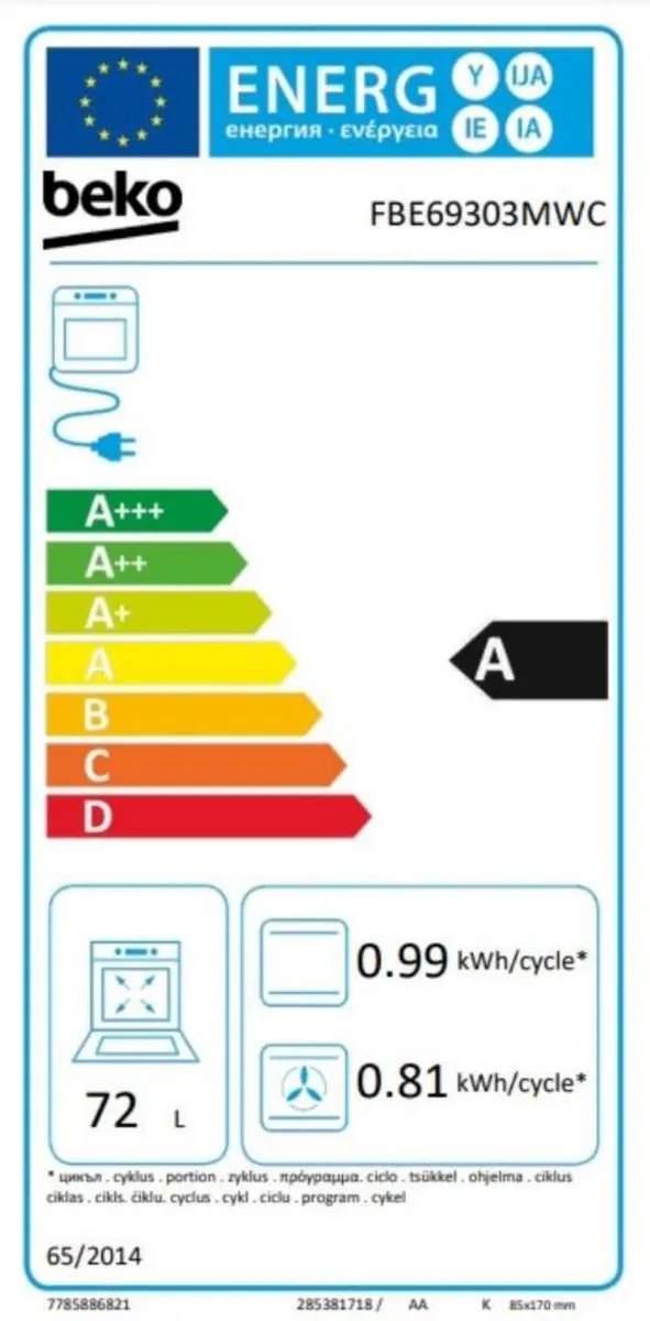 Beko FBE69303MWC Fornuis - Inductie 4 zones - 7,6 kW - Wit - afbeelding 2 van 5