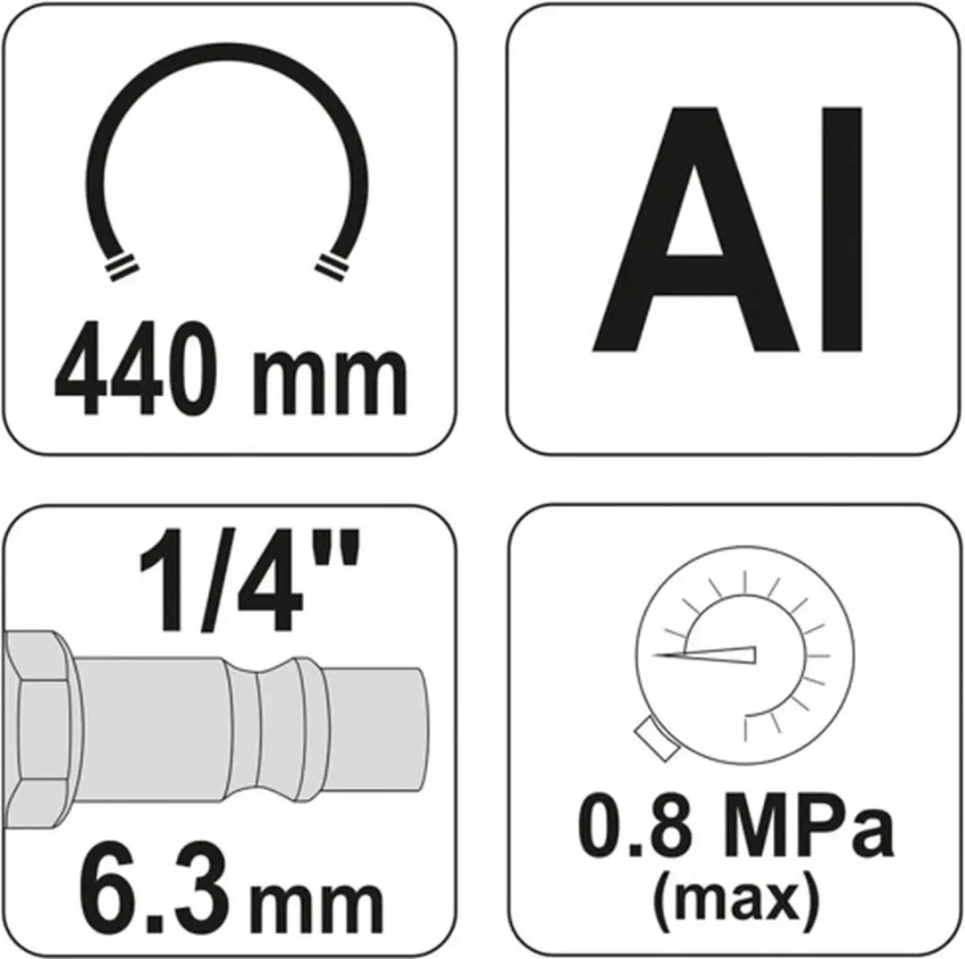 Yato YT-2370 Persluchtpistool met manometer - afbeelding 5 van 5