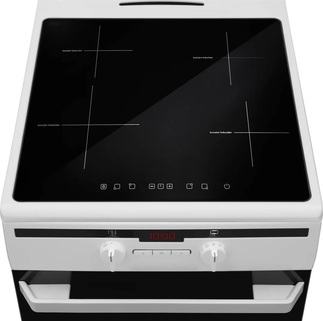 Inventum VFI6042WIT Vrijstaand Inductiefornuis 60cm - 65L - Wit/Zwart