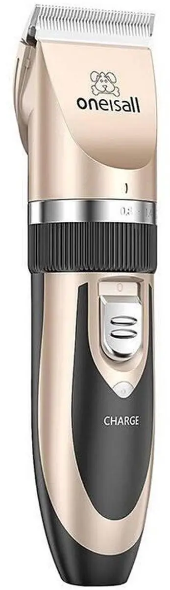 Oneisall P2 Pet Trimmer/Cutter Set + Schaar + Kam (Goud)