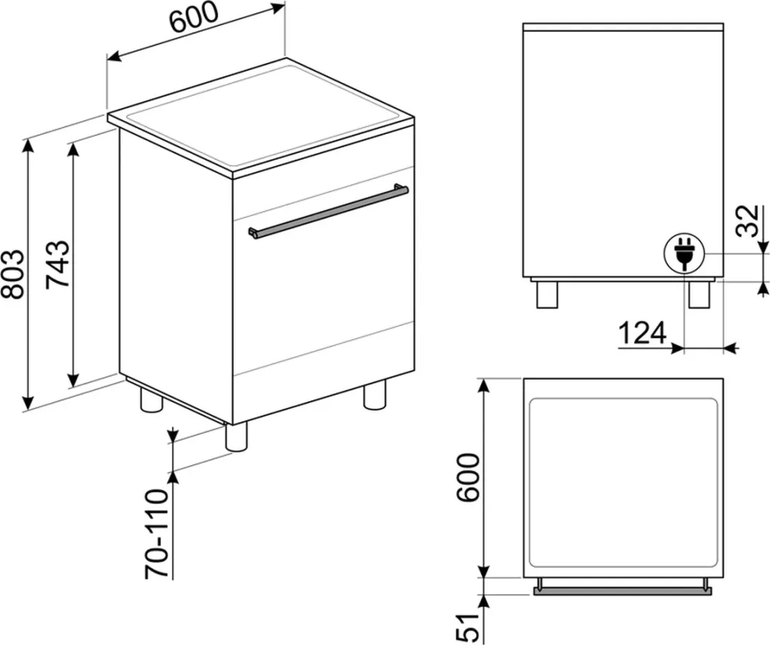 Smeg C6IMXM2 Inductiefornuis 60cm - RVS