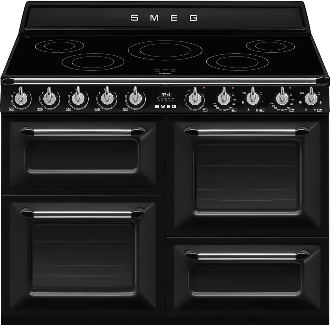 Smeg TR4110IBL2 Inductiefornuis 110cm - 3 Ovens, 5 Zones - Zwart