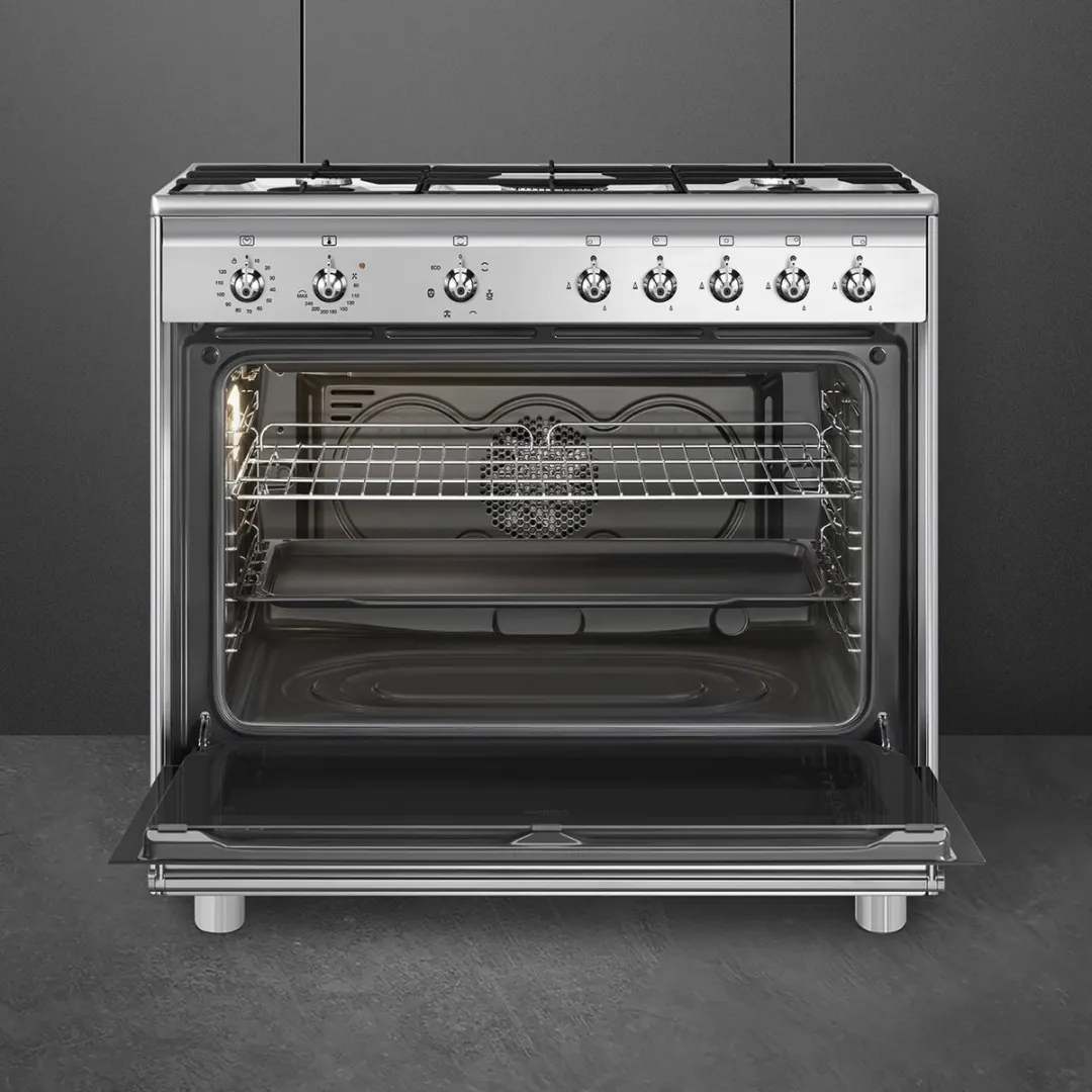 Smeg CX91GMXNLK Gasfornuis 90cm - 5 Kookzones - RVS - afbeelding 6 van 6