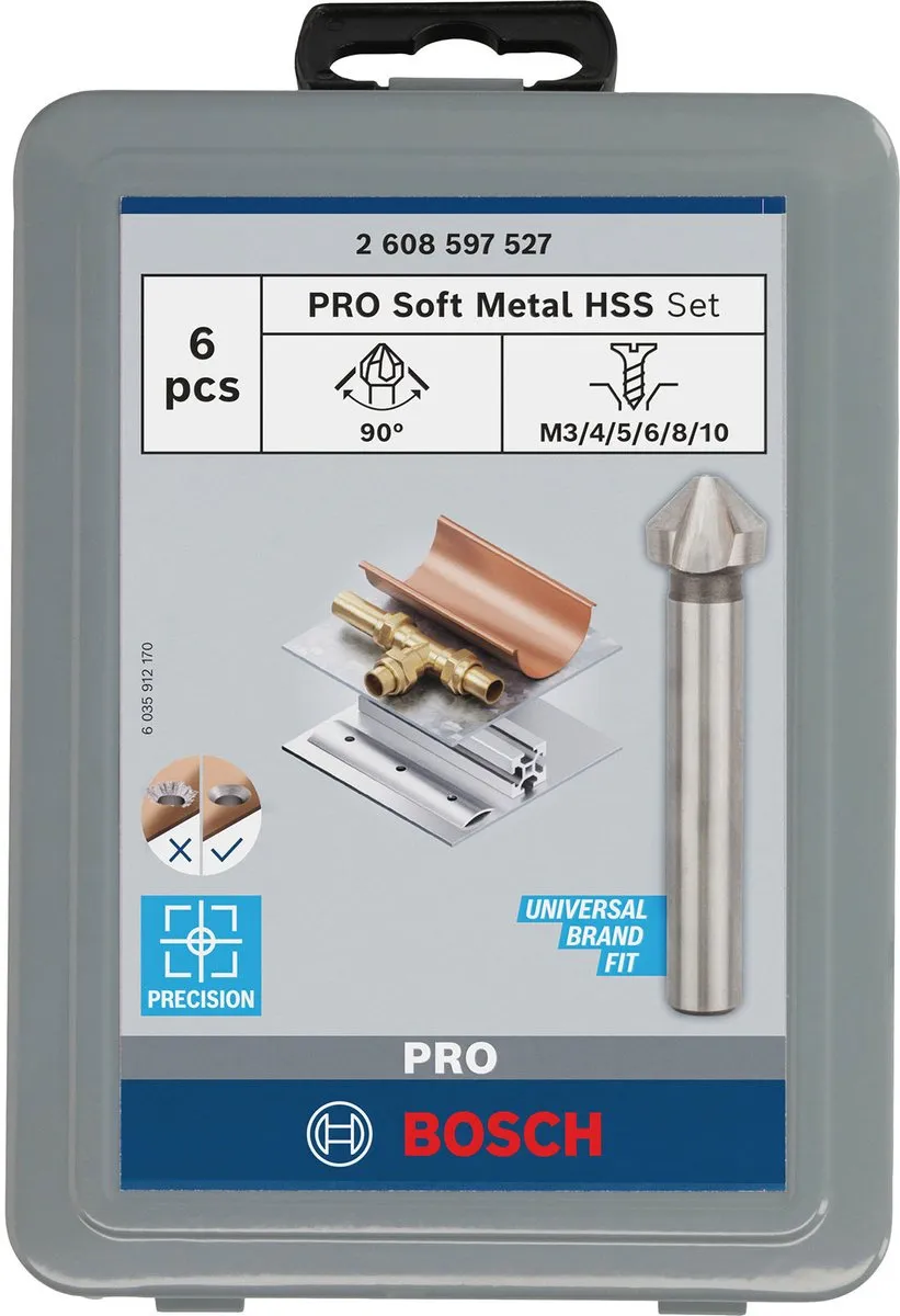 Bosch Professional Verzinkfrees Set 6-delig Metaal