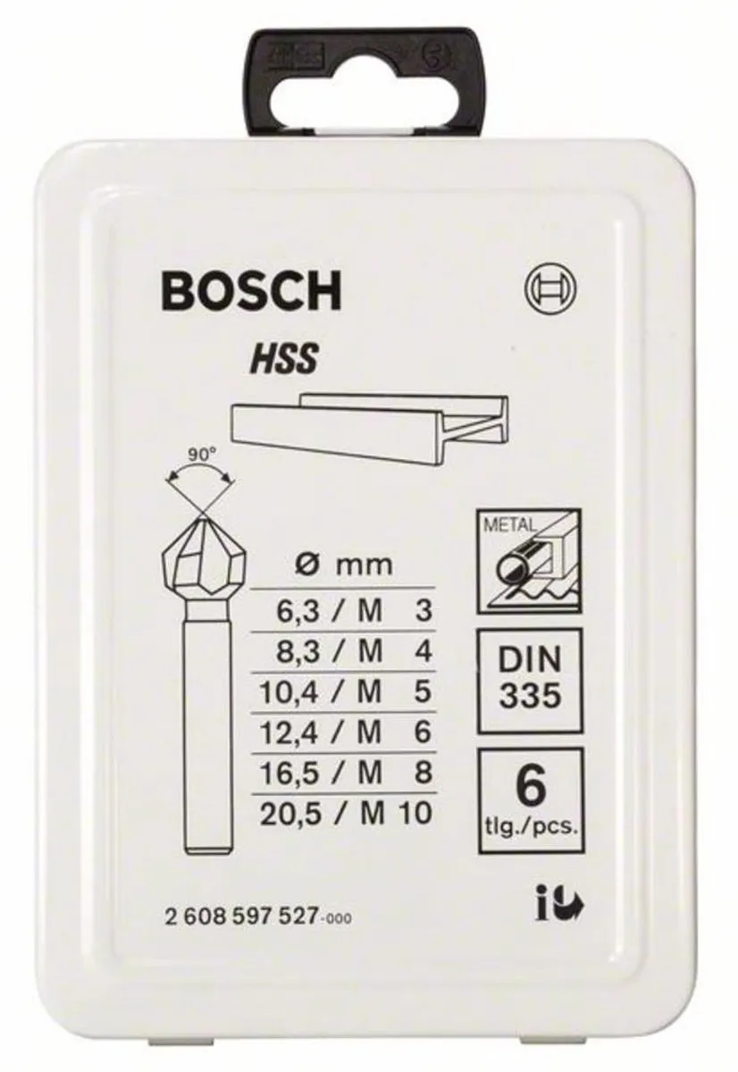 Bosch Professional Verzinkfrees Set 6-delig Metaal