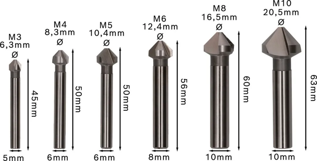 Bosch Professional Verzinkfrees Set 6-delig Metaal