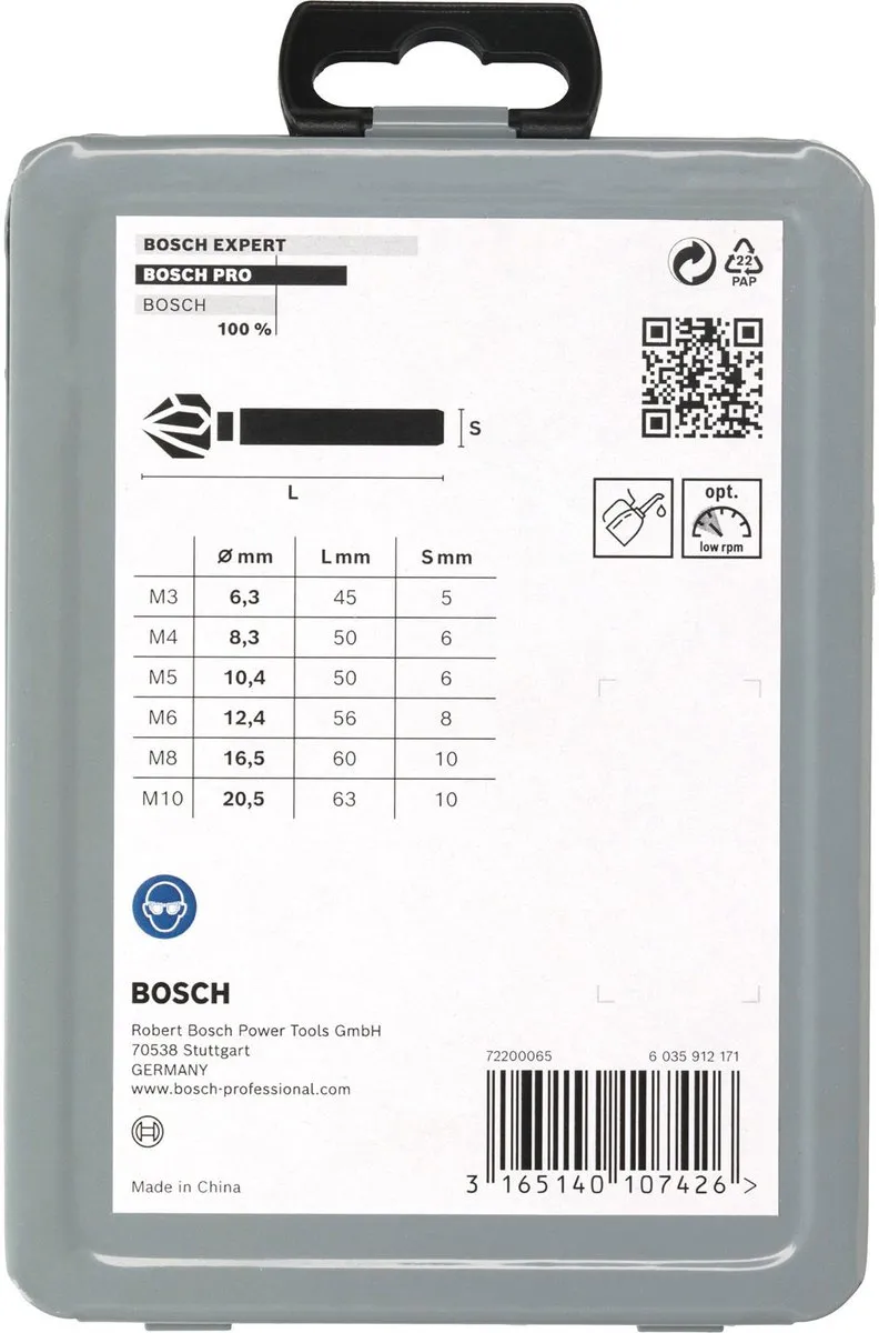 Bosch Professional Verzinkfrees Set 6-delig Metaal - afbeelding 6 van 6