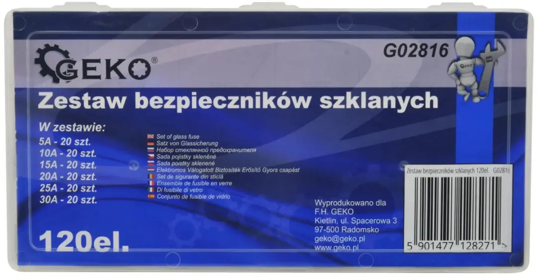 GEKO Glazen Zekeringen Set - 120 Stuks - afbeelding 3 van 4