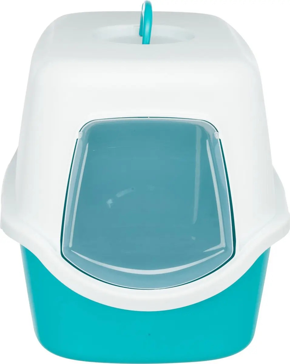 Trixie Vico Kattenbak - 56x40x40cm - Turquoise/Wit - afbeelding 5 van 6
